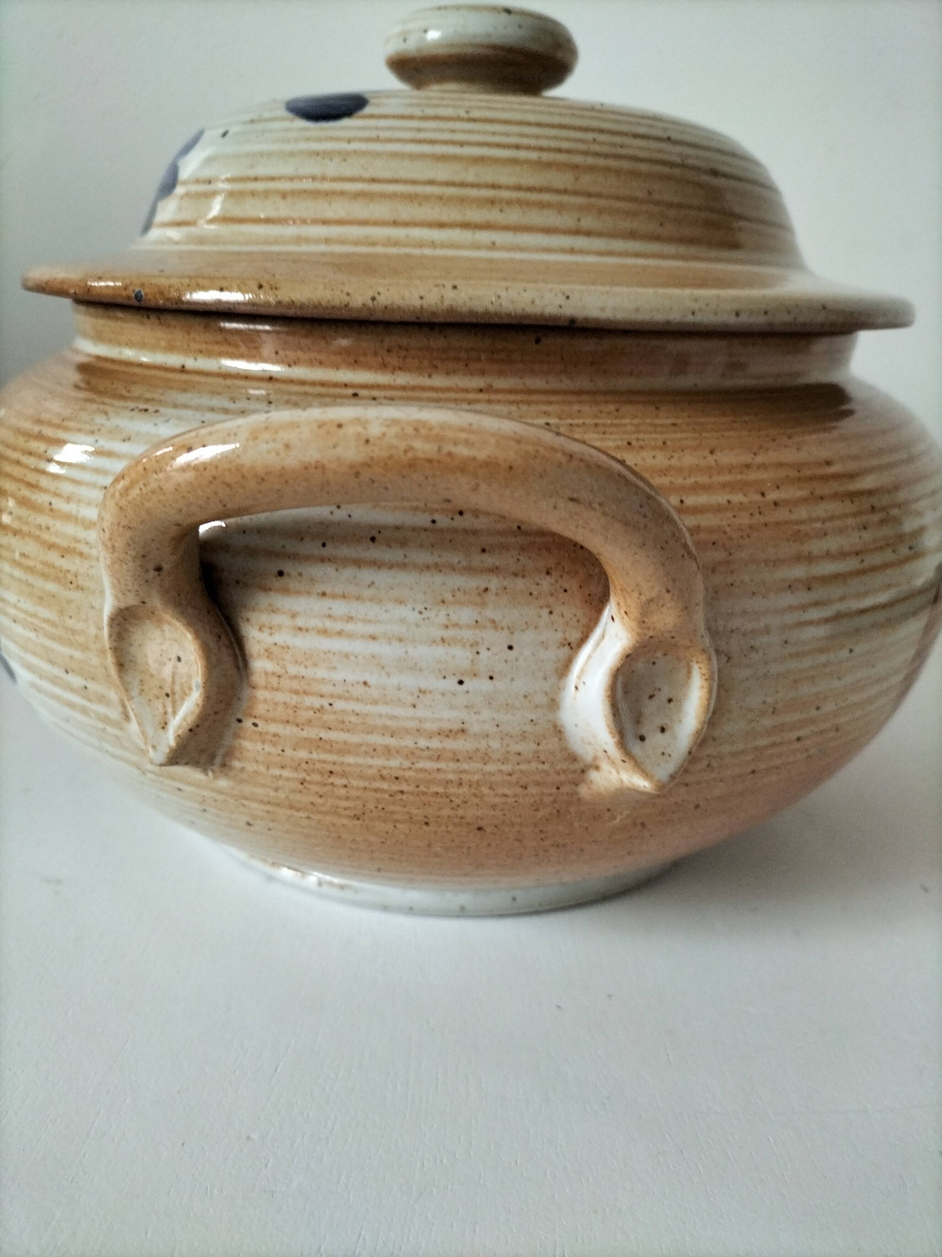 Vintage stoneware soup tureen from Marais.