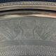 Very large silver metal serving tray christofle malmaison model