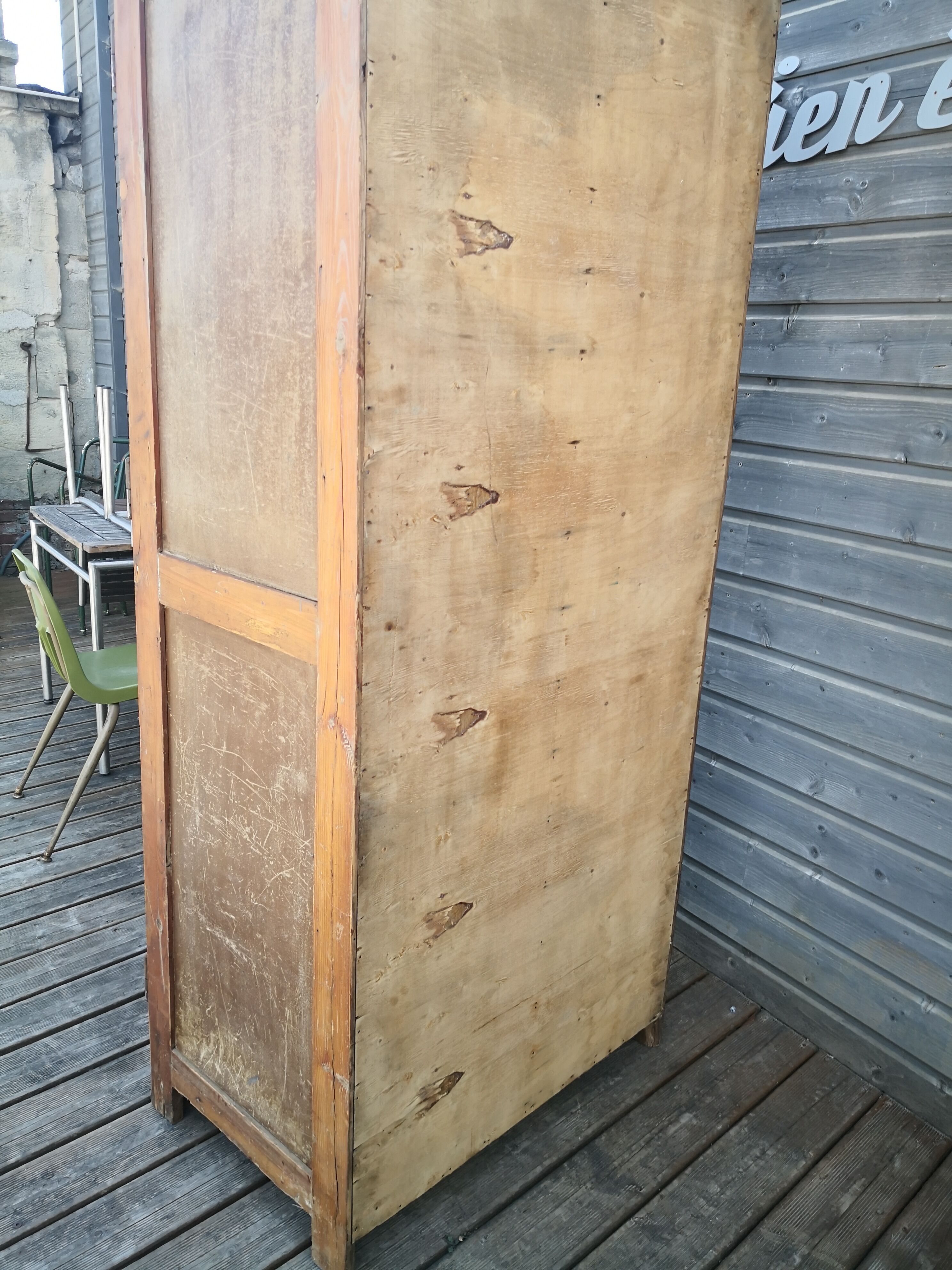 Coat rack cloakroom, Vintage wooden wardrobe