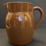 Glazed stoneware pitcher