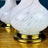 Mushroom table lamps in Murano glass, Italy, 1970s, set of 2