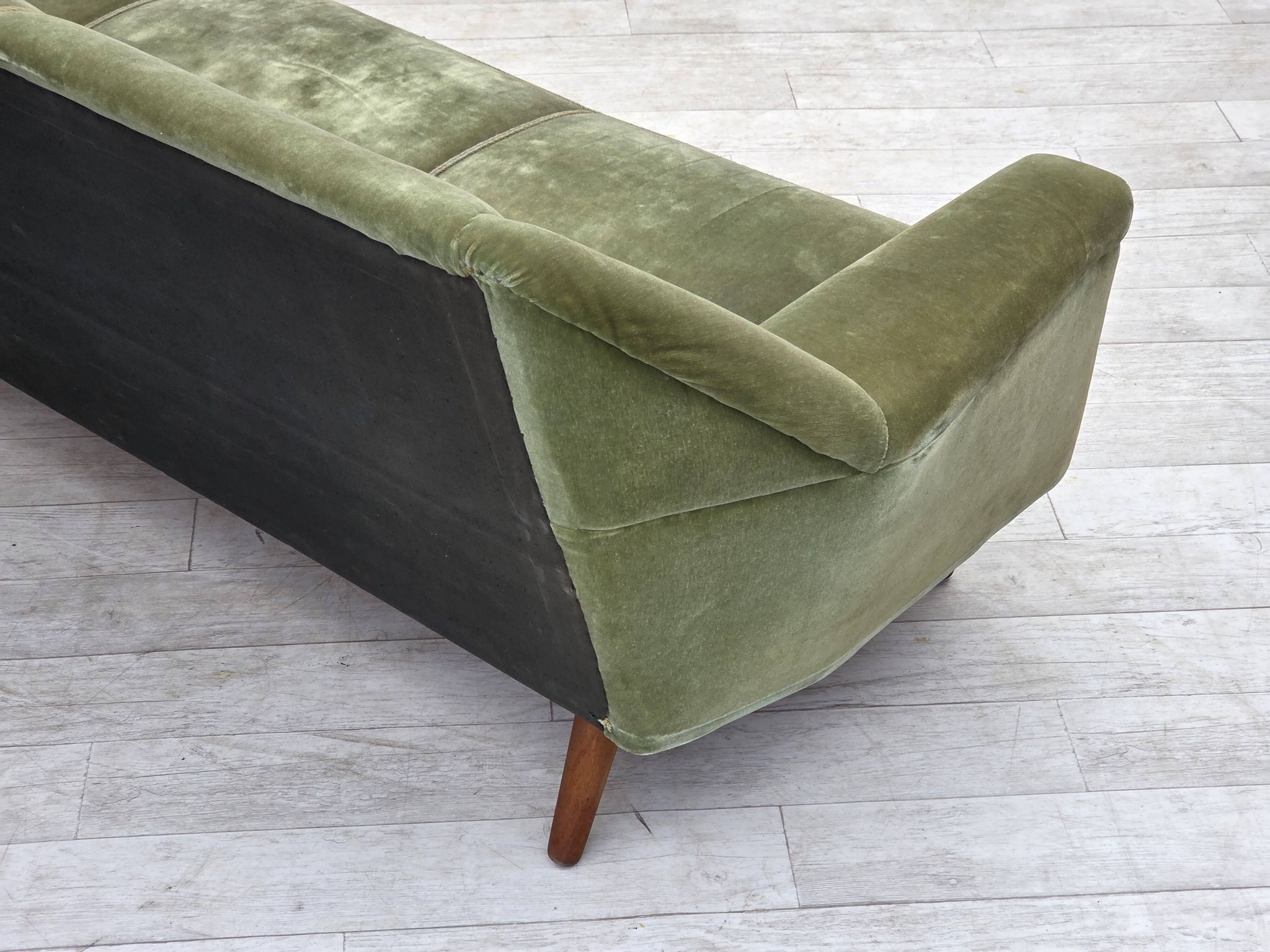 1970s, Danish by Kurt Østervig, 3-seater sofa, furniture velour, teak wood.