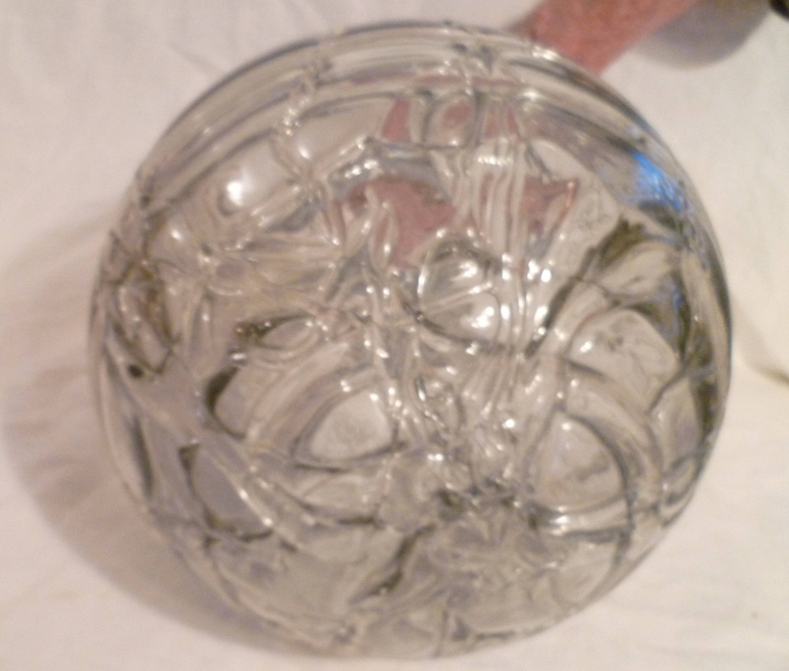 Set of 2 smoked glass ball suspensions by Doria Leuchten, Germany, 1970s.