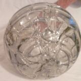 Set of 2 smoked glass ball suspensions by Doria Leuchten, Germany, 1970s.