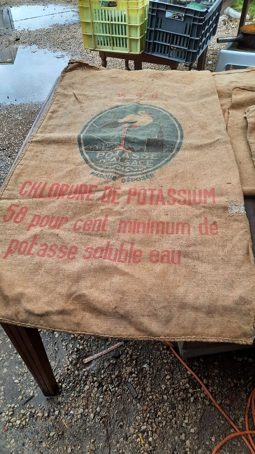 9 potash burlap bag from alsace