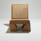 Natural rope block chair