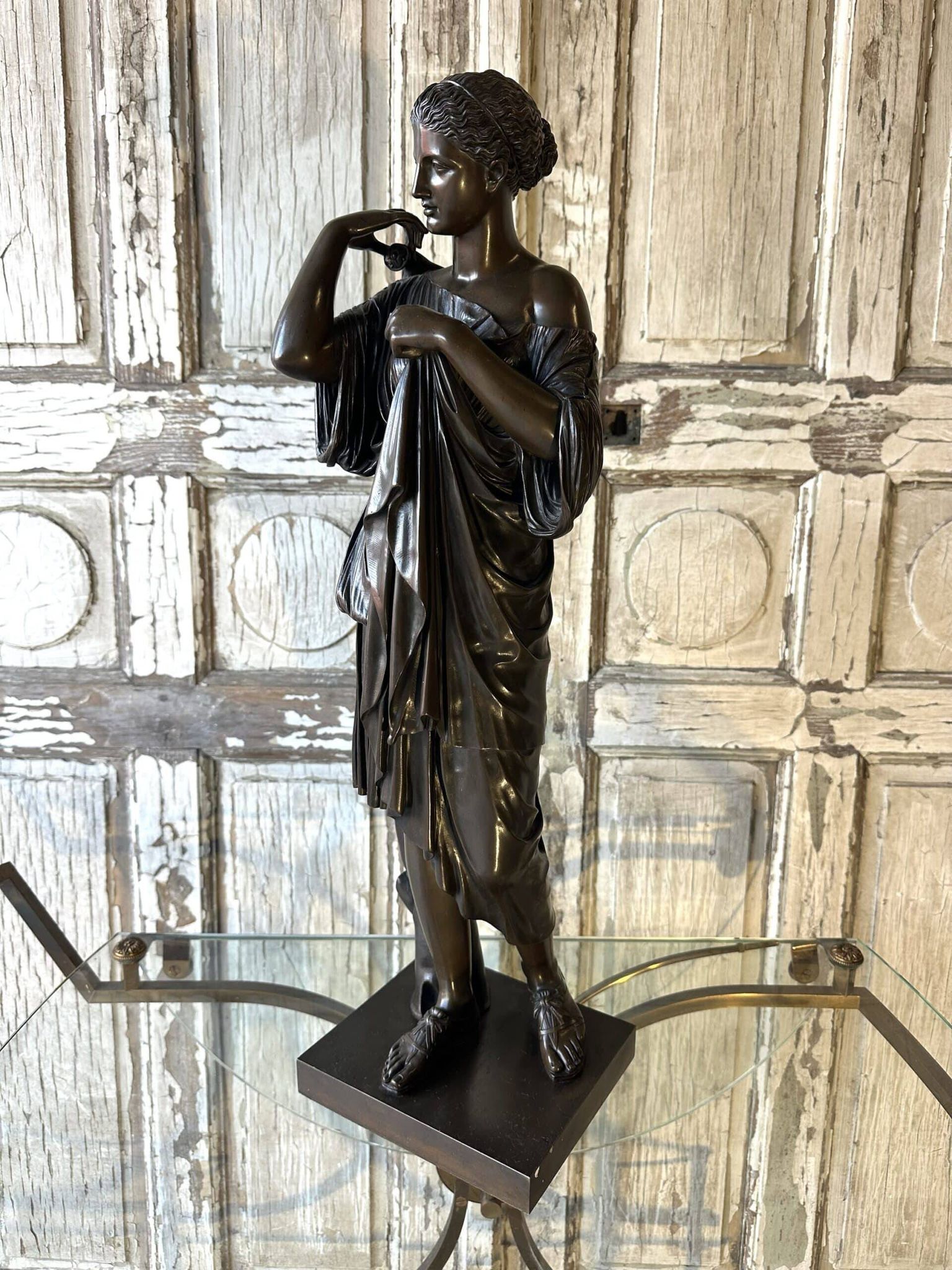 Bronze subject of Diana after Praxiteles circa 1900