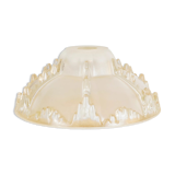 Art Deco ceiling lamp in partially frosted molded glass