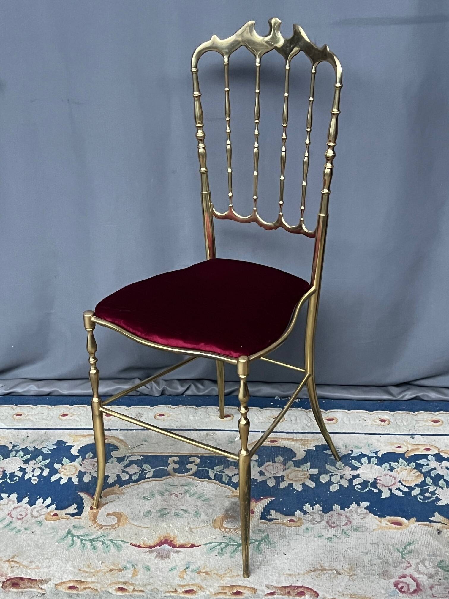 Chiavari chair designer. Solid bronze.