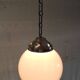 Bauhaus opaline globe pendant light diameter 20 cm - 1930s