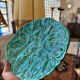Majolica plate with vine leaves, old Digoin.