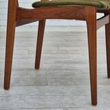 1960s, set of 4 Danish dinning chairs, solid teak wood, original condition.