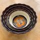 4 nesting salad bowls in enameled ceramic mbfa pont l abbé decorated vintage hand