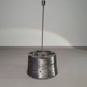 Lampe / suspension Adlumen très rare, câblée en inox