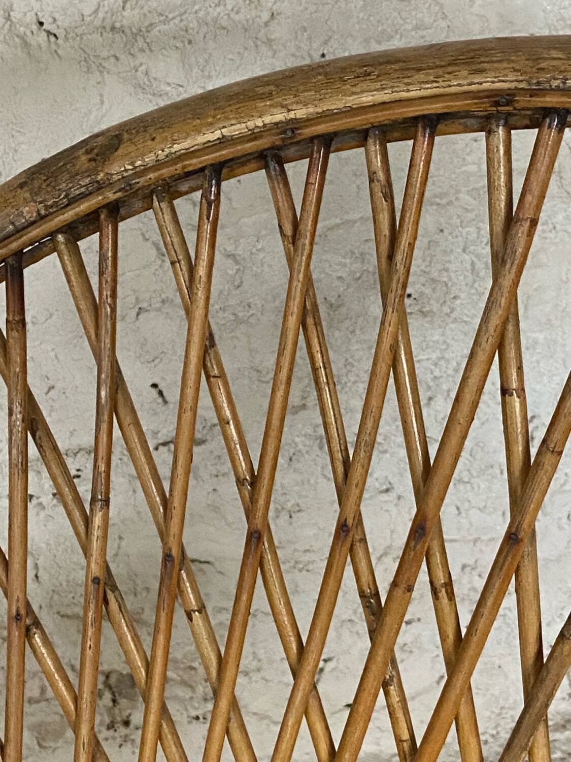 50s rattan armchair