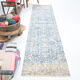 3x10 Turkish vintage runner rug hand-made blue runner 3x10 runner 310x75cm