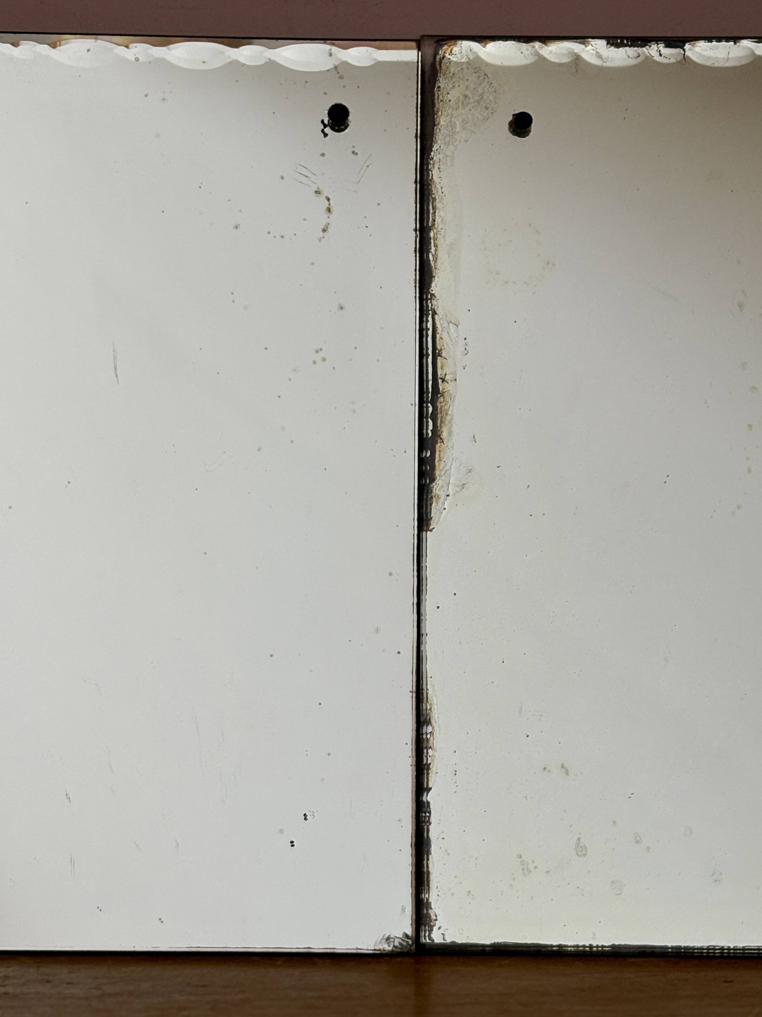 Set of 2 antique bevelled mirrors