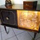 Meuble bar lumineux, corpus en bois laqué 1960/1970