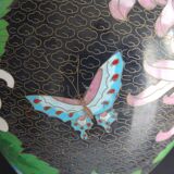 Vase in Chinese partitioned enamel butterflies