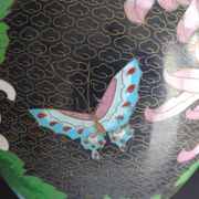 Vase en émaux cloisonné chinois papillons