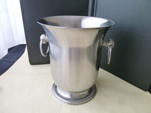 Jean Couzon satin stainless steel champagne bucket