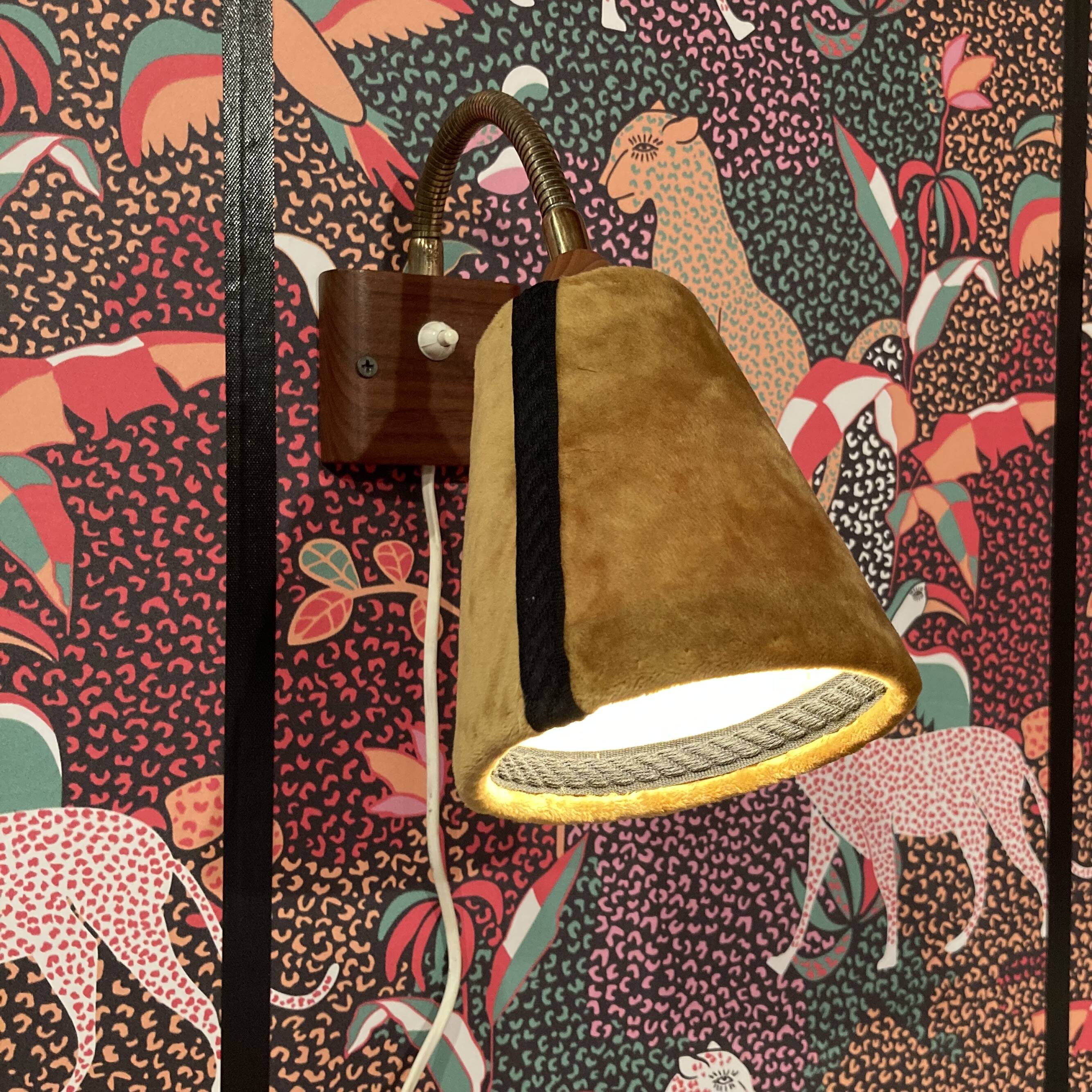 Pair of modular wall lights, Scandinavian design, 1950s.