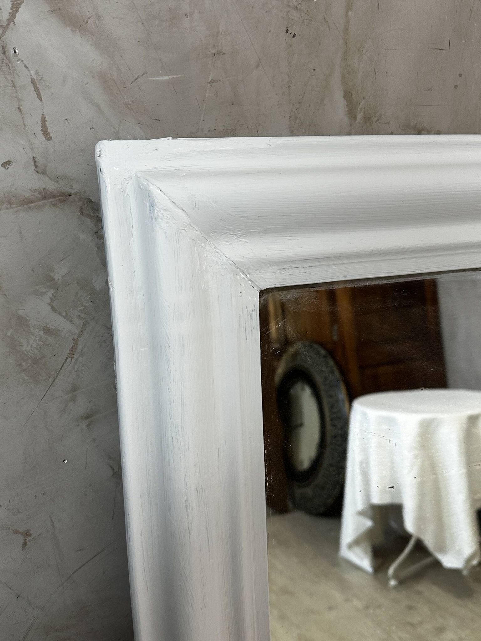 Repainted antique mirror