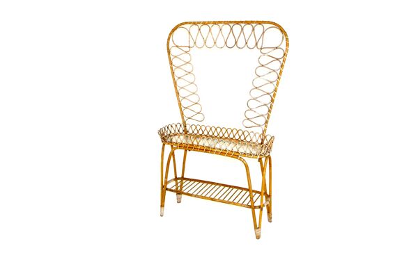 Jardinière en rotin Suède 1960