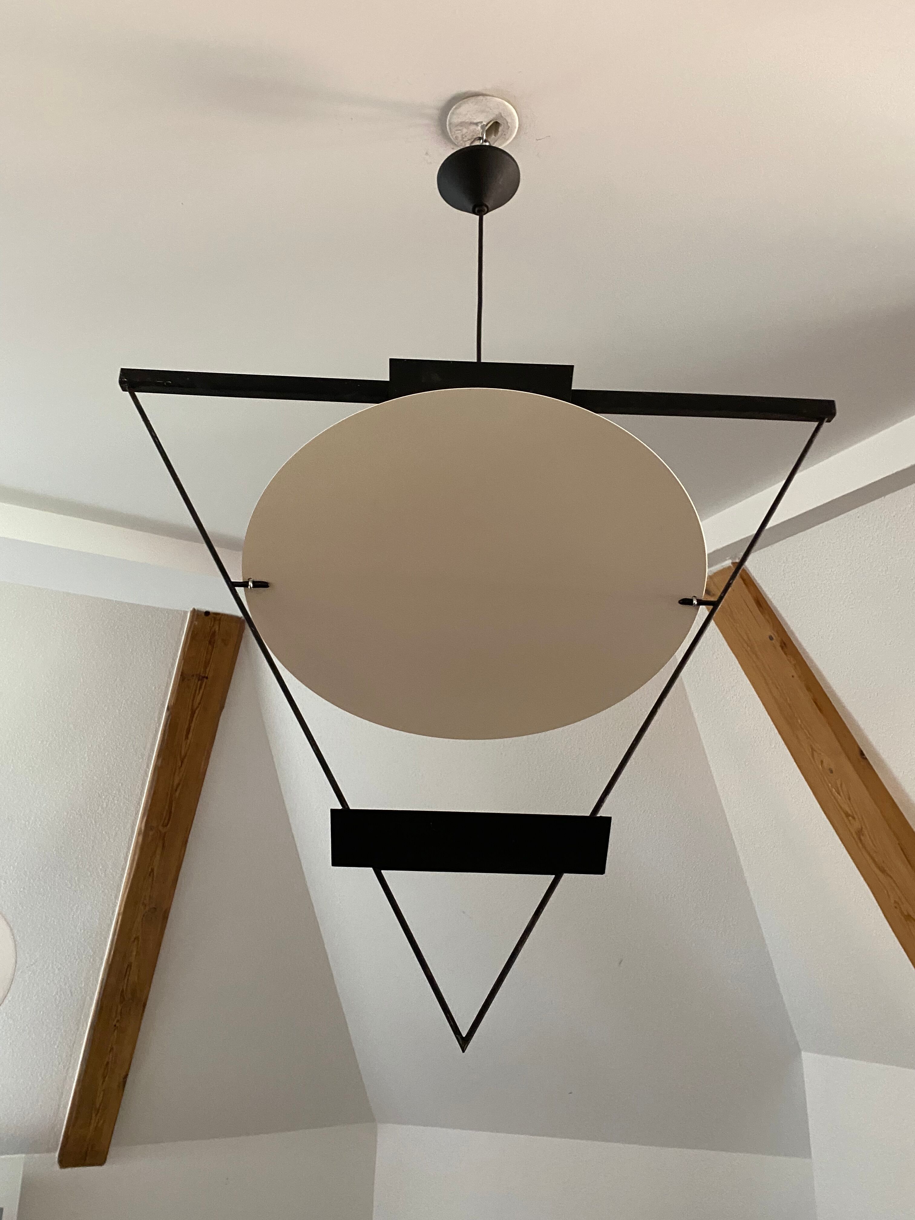 Lamp Italian design inverted triangle Mario Botta year 80