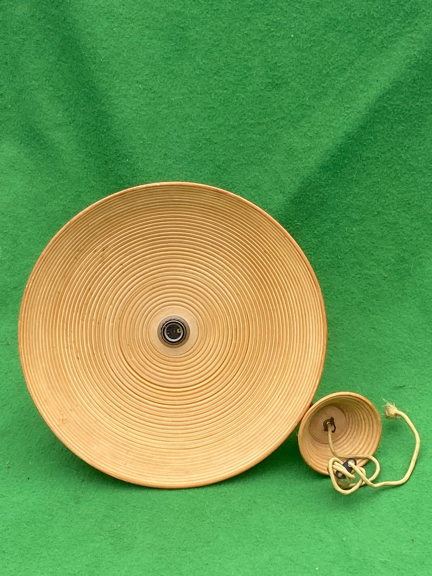 Pencil reed rattan wicker pedant lamp