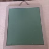 Grey patinated rectangular mirror