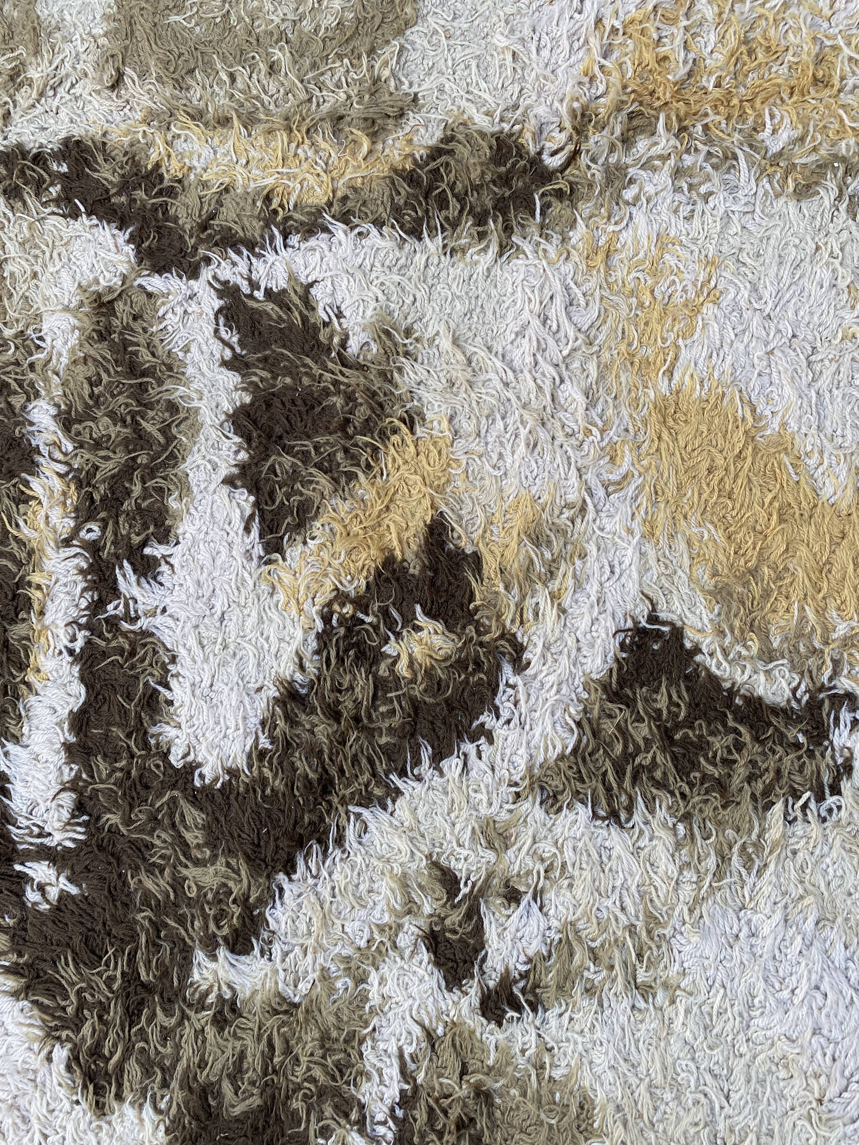 Nice big Scandinavian vintage carpet abstract designs 200x300 cm