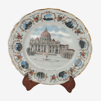 Assiette plate ancienne porcelaine allemande winterling bavaria céramique etrangère vintage