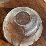 Very large vintage salad bowl with a stylised flower petal pattern H14.5