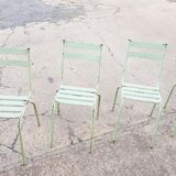 Four vintage metal chairs