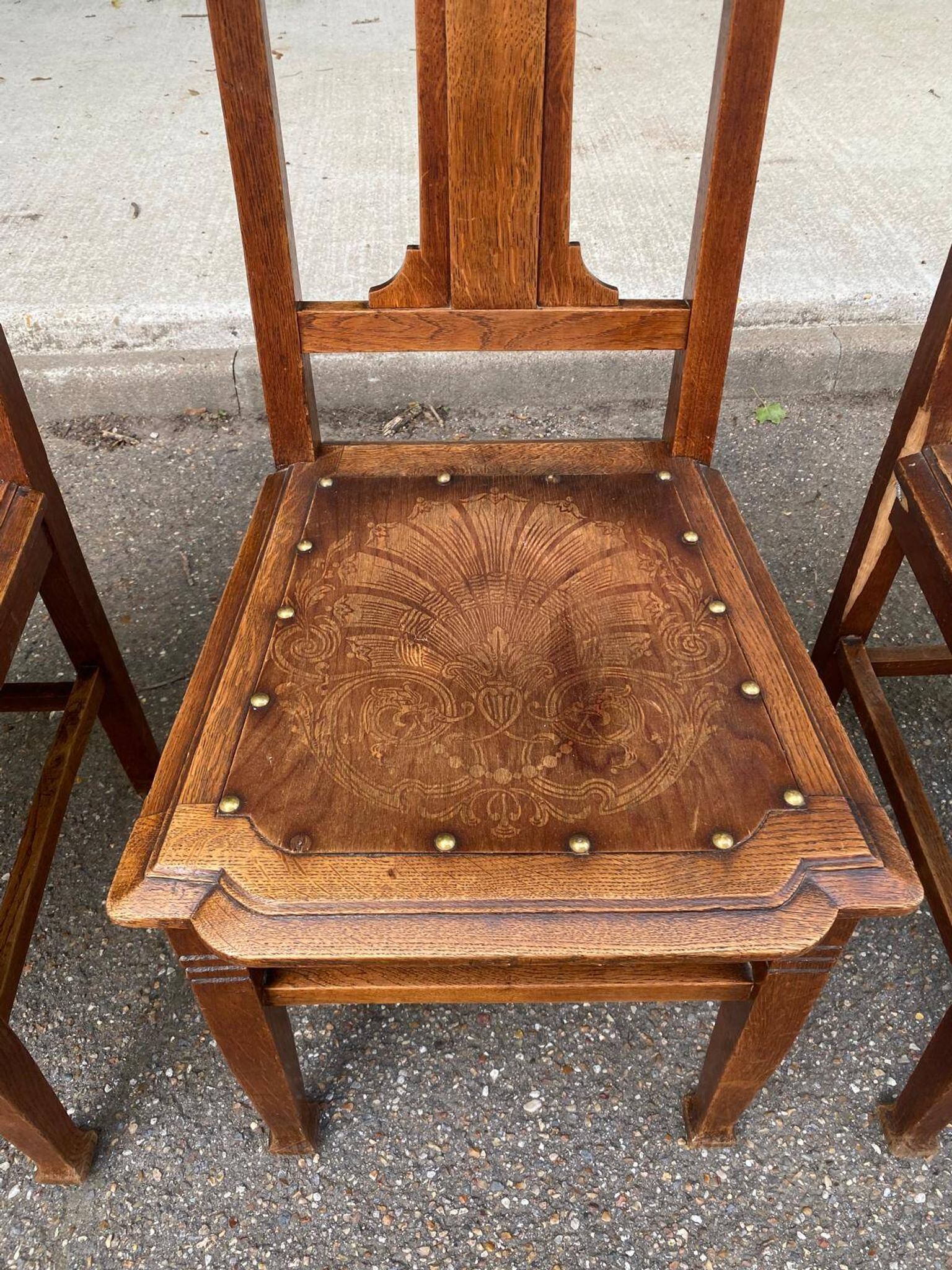 3 chaises art déco Luterma Estonie 1950