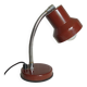 Petite lampe de bureau rouge et chrome vintage 1970