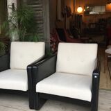 Pair of low chairs, 70s