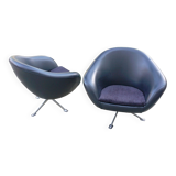 Balloon Shell Armchair "EGG" 60/70 Scandinavian design by Karl Eric Klote for Overman