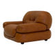 Cognac brown leather Sapporo armchair for Mobil Girgi