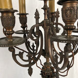 Pair of marble and bronze candelabra, nineteenth