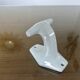 Art Deco white porcelain coat hook 1930s 40s