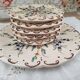 Dessert service 6 pieces 5 people ceramic signed Berger Antibes