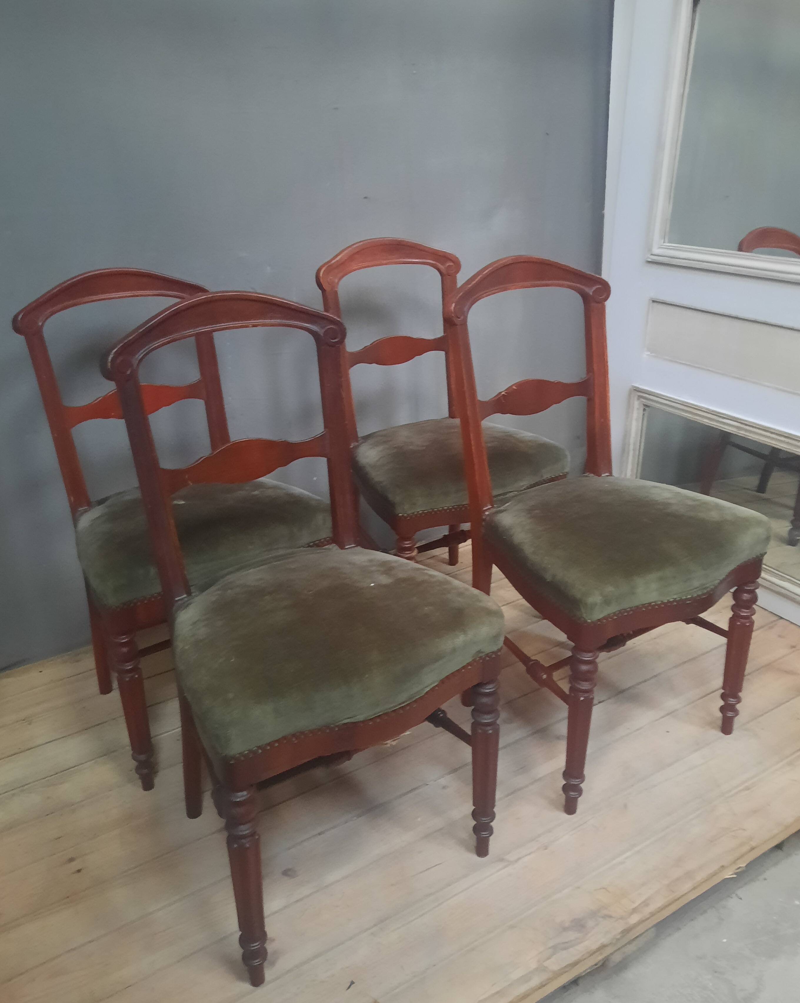 Set of four nineteenth century chairs