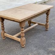 Renovated 19th-century oak extendable farmhouse dining table 160-240cm