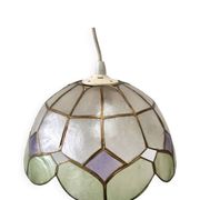 Suspension en nacre « Arlequin » vert