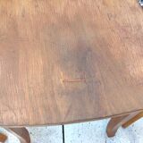 Suite of four foot bistro chairs with hoops / vintage 40s-50s