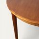Table ronde de repas extensible danoise en teck – Années 1960