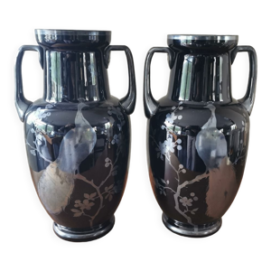 Paire de vases art déco signés