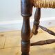 Tabouret tripode paillé des années 50